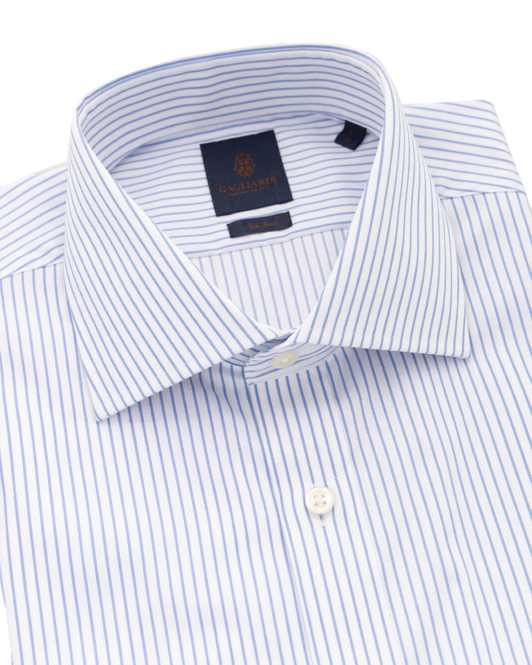 Gagliardi Shirts Gagliardi Blue Stripe Non-iron Shirt