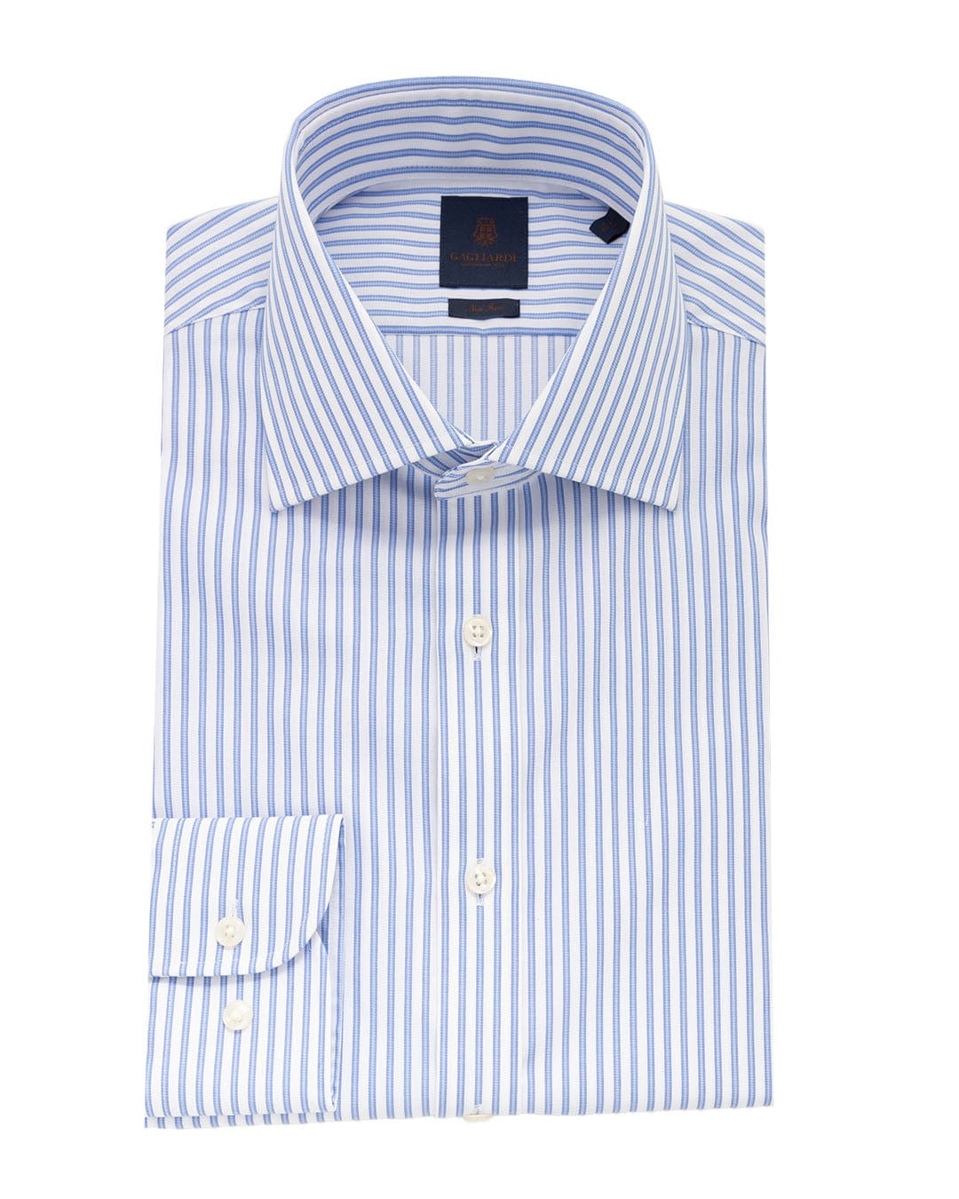 Gagliardi Shirts Gagliardi Blue Strong Stripe Non-iron Shirt