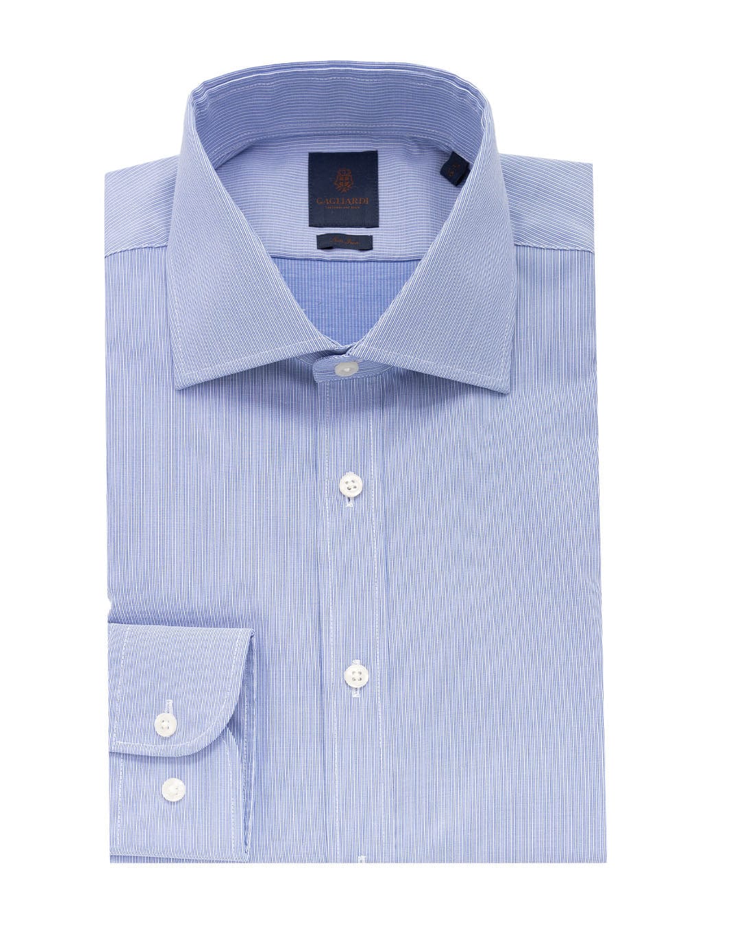 Gagliardi Shirts Gagliardi Blue Textured Stripe Non-iron Shirt