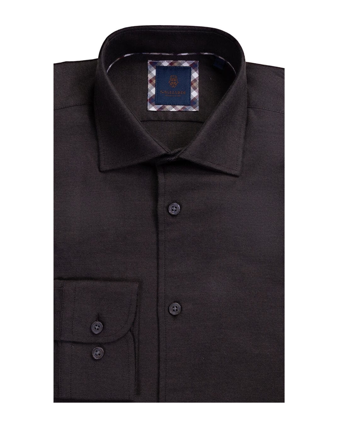 Gagliardi Shirts Gagliardi Brown Brushed Cotton Shirt