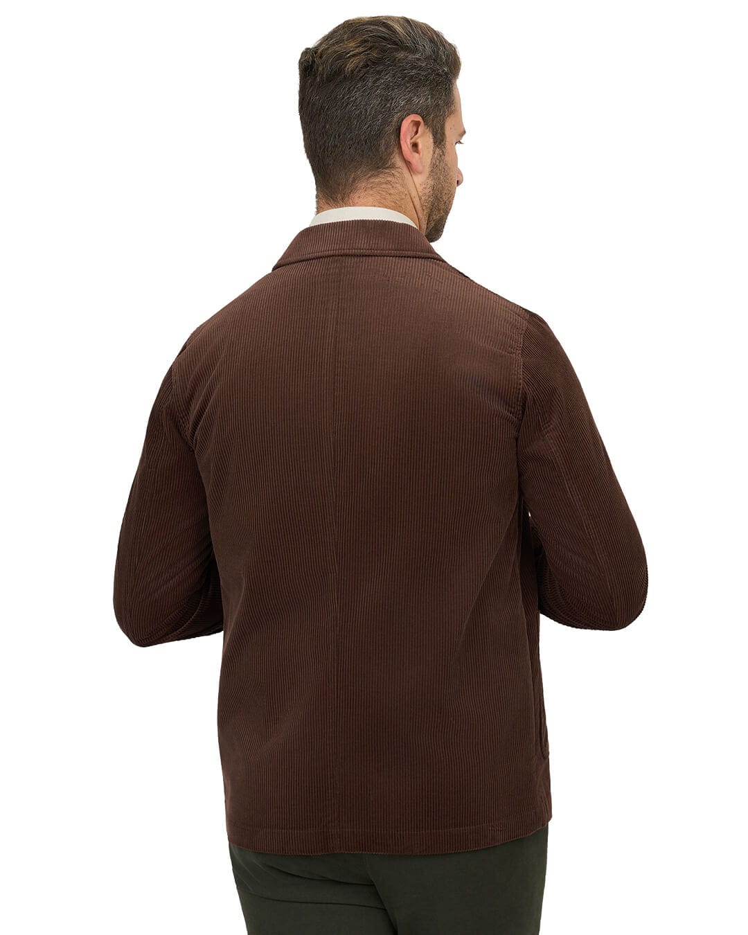 Gagliardi Shirts Gagliardi Brown Corduroy Cotton Shirt Jacket