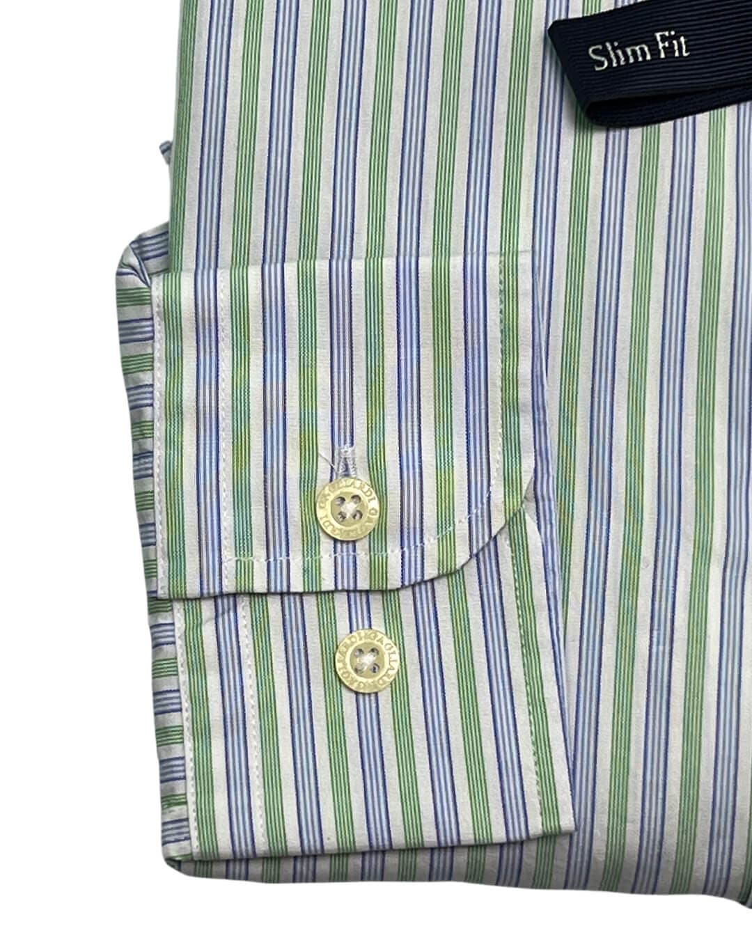 Gagliardi Shirts Gagliardi Cactus Weekend Blue Multistripe Shirt