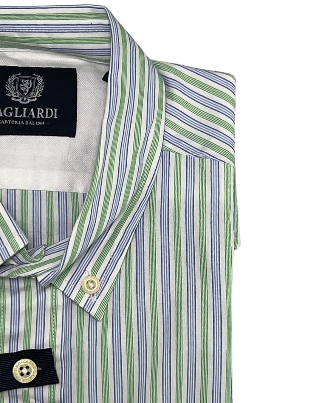 Gagliardi Shirts Gagliardi Cactus Weekend Blue Multistripe Shirt