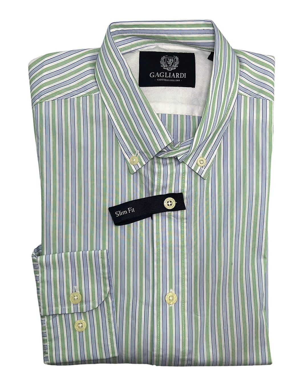 Gagliardi Shirts Gagliardi Cactus Weekend Blue Multistripe Shirt