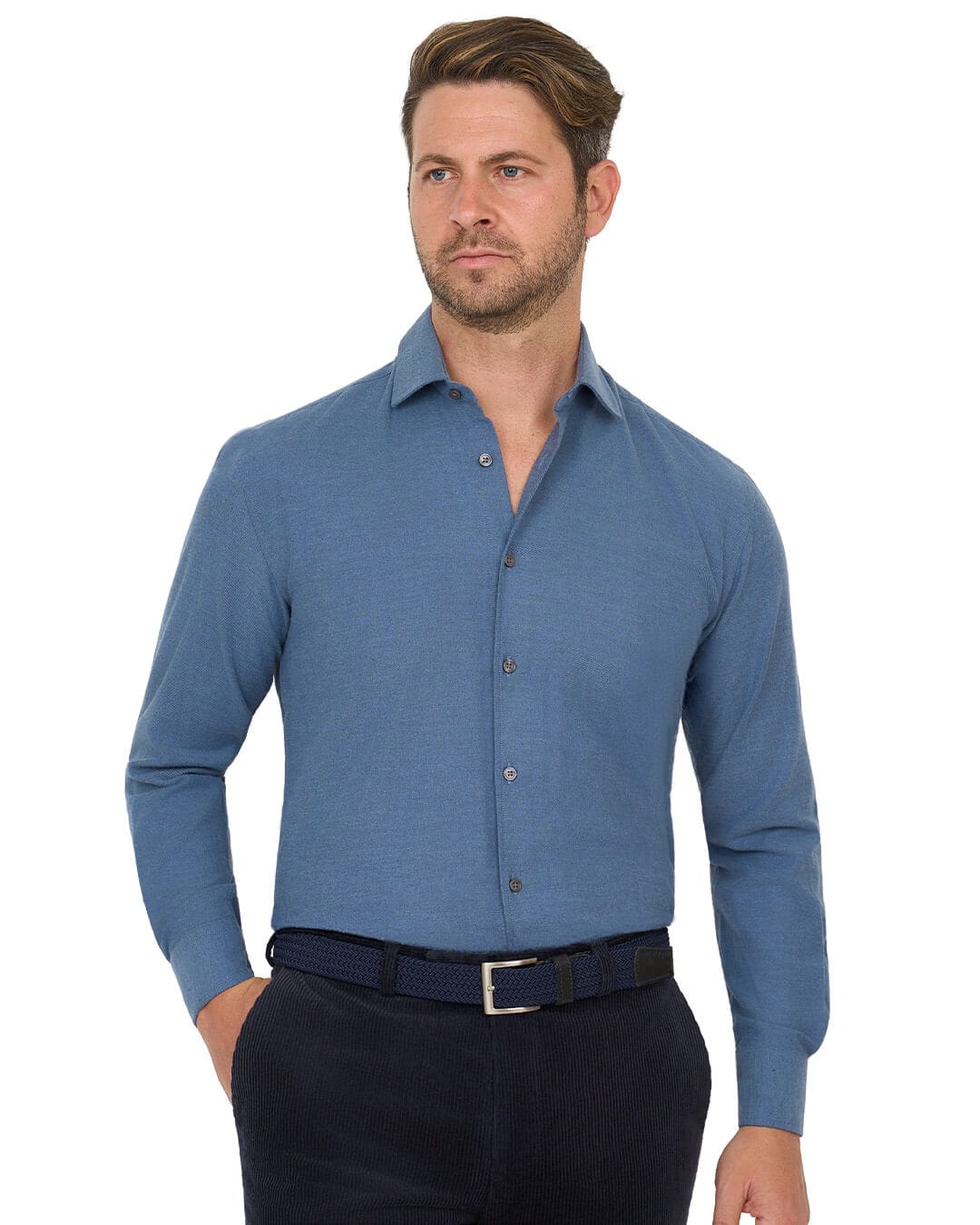 Gagliardi Shirts Gagliardi Denim Shirt Brushed Cotton