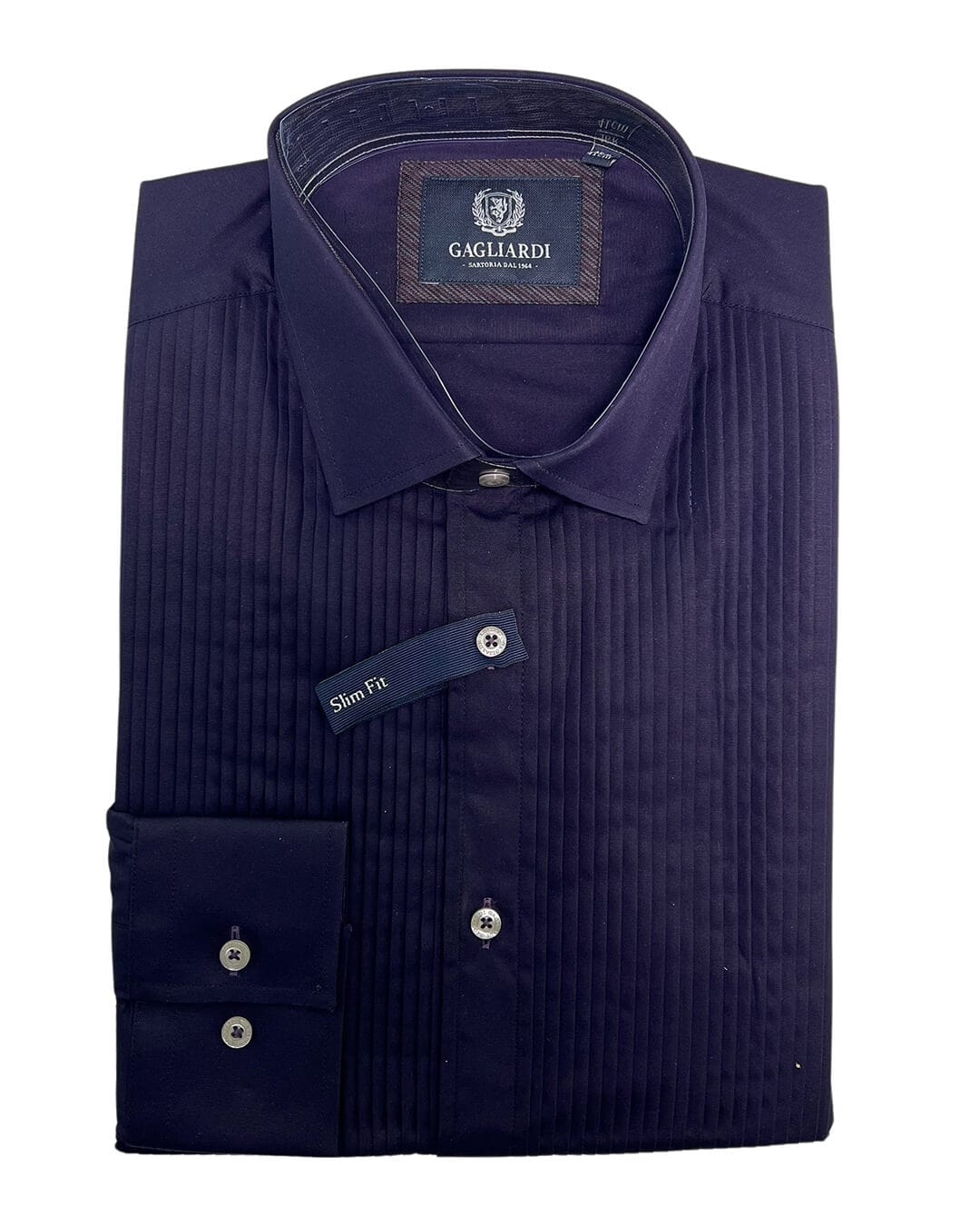 Gagliardi Shirts Gagliardi Eve Plain Dark Purple Shirt