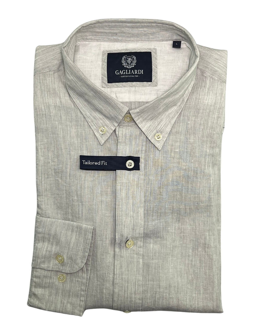 Gagliardi Shirts Gagliardi Grey Linen Shirt