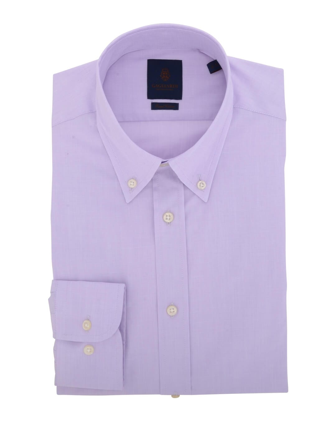 Gagliardi Shirts Gagliardi Lilac End on End Button-Down Collar Shirt