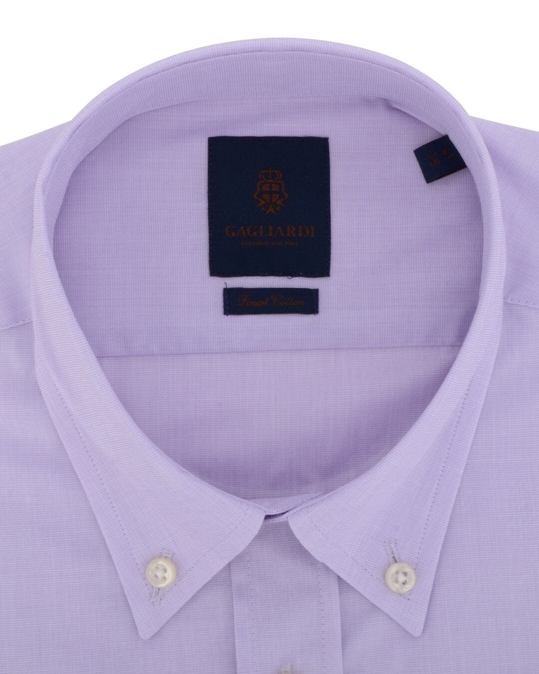 Gagliardi Shirts Gagliardi Lilac End on End Button-Down Collar Shirt