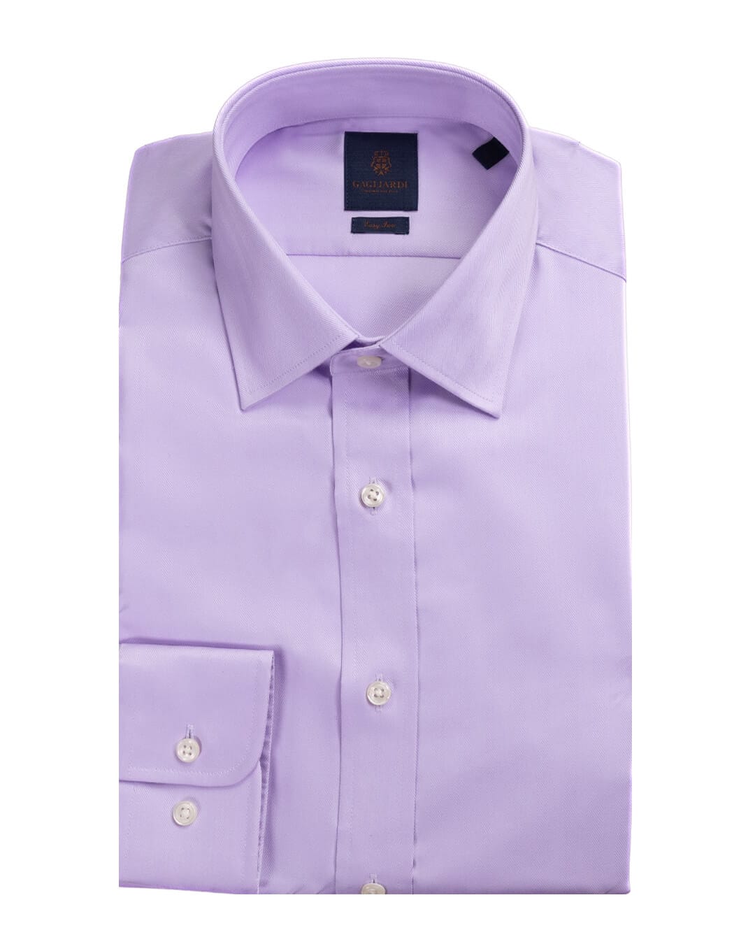 Gagliardi Shirts Gagliardi Lilac Herringbone Easy Iron Shirt