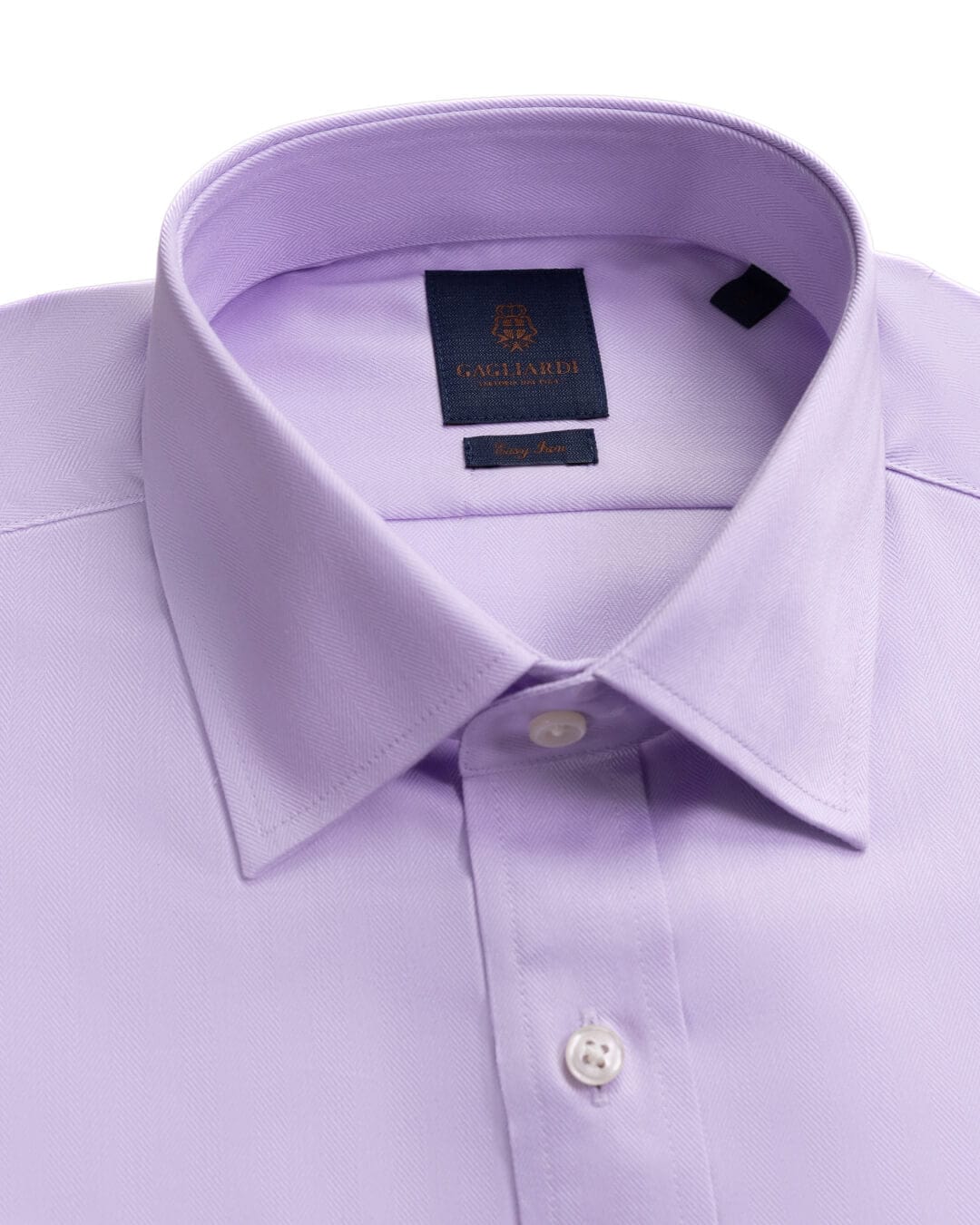 Gagliardi Shirts Gagliardi Lilac Herringbone Easy Iron Shirt