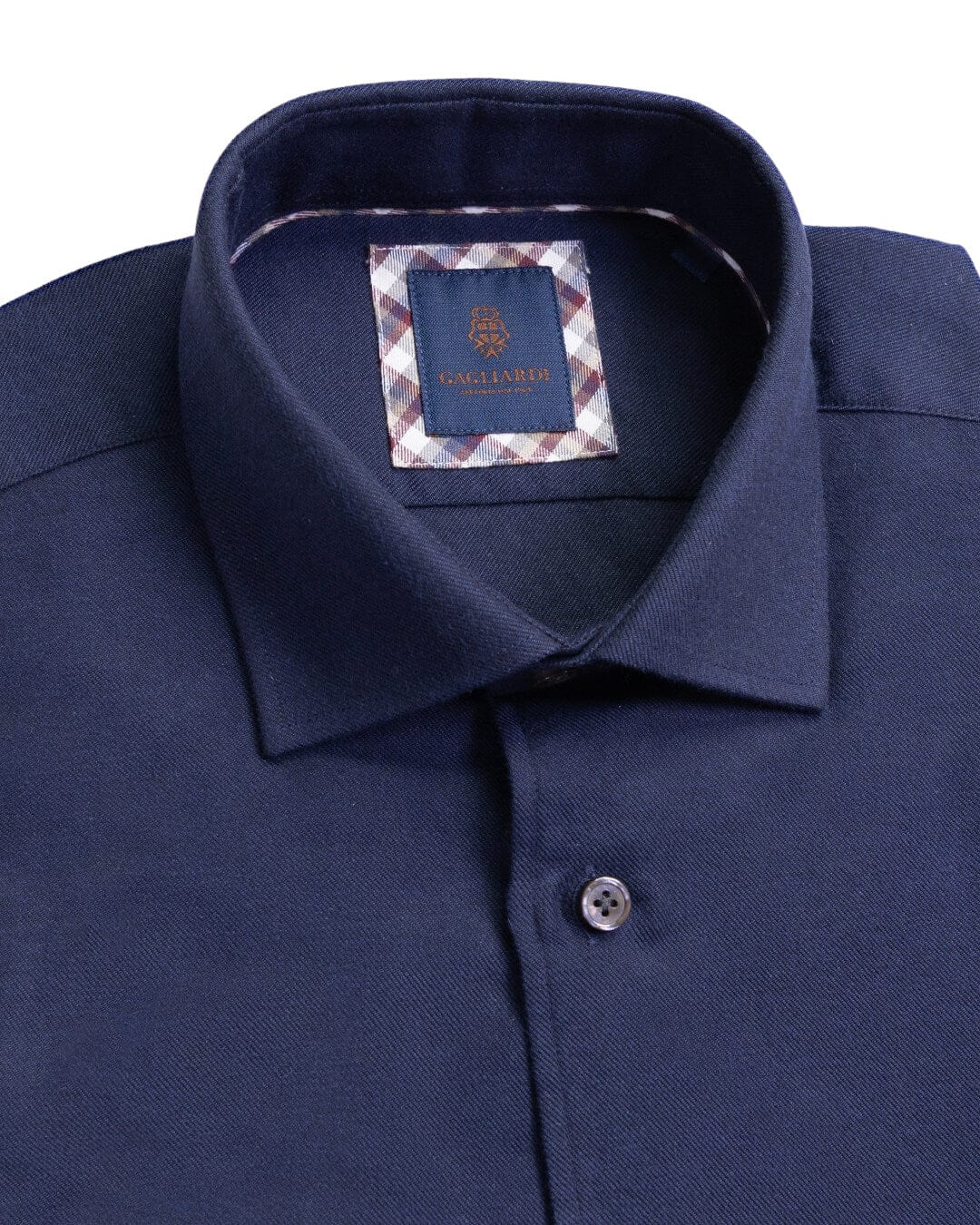 Gagliardi Shirts Gagliardi Navy Brushed Cotton Shirt