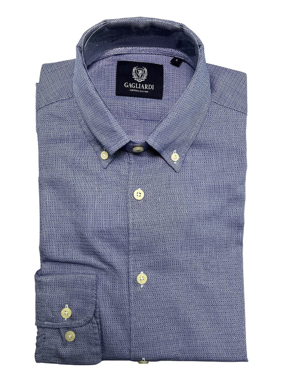 Gagliardi Shirts Gagliardi Navy Geometric Button Down Shirt