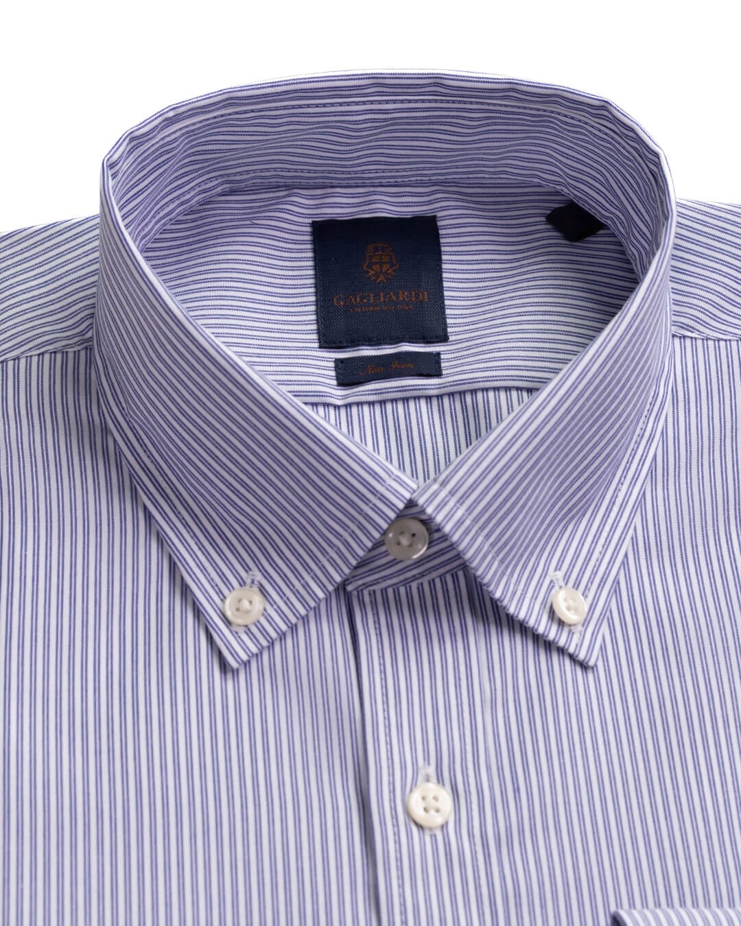 Gagliardi Shirts Gagliardi Navy Twin Stripe Non Iron Button Down Shirt