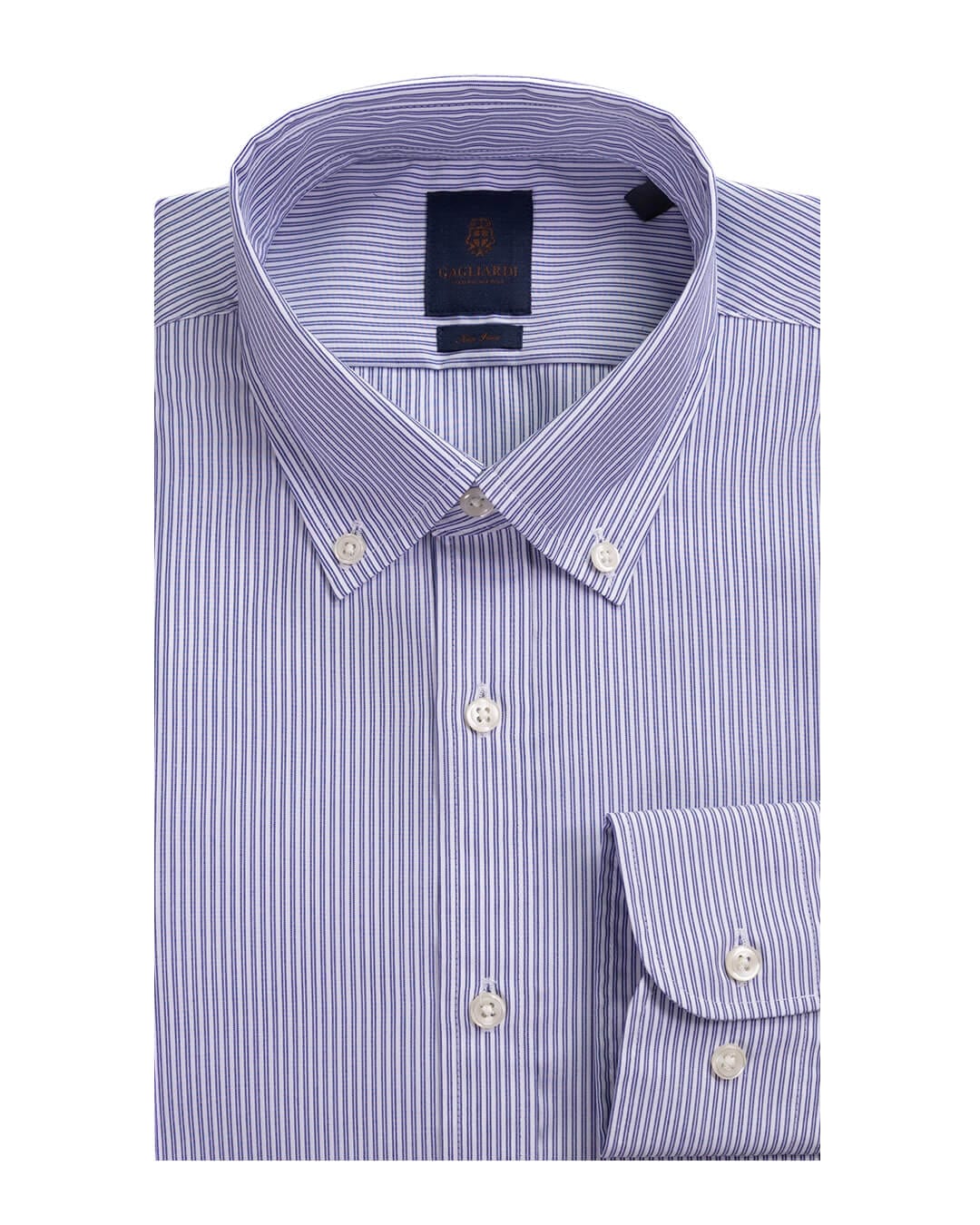 Gagliardi Shirts Gagliardi Navy Twin Stripe Non Iron Button Down Shirt
