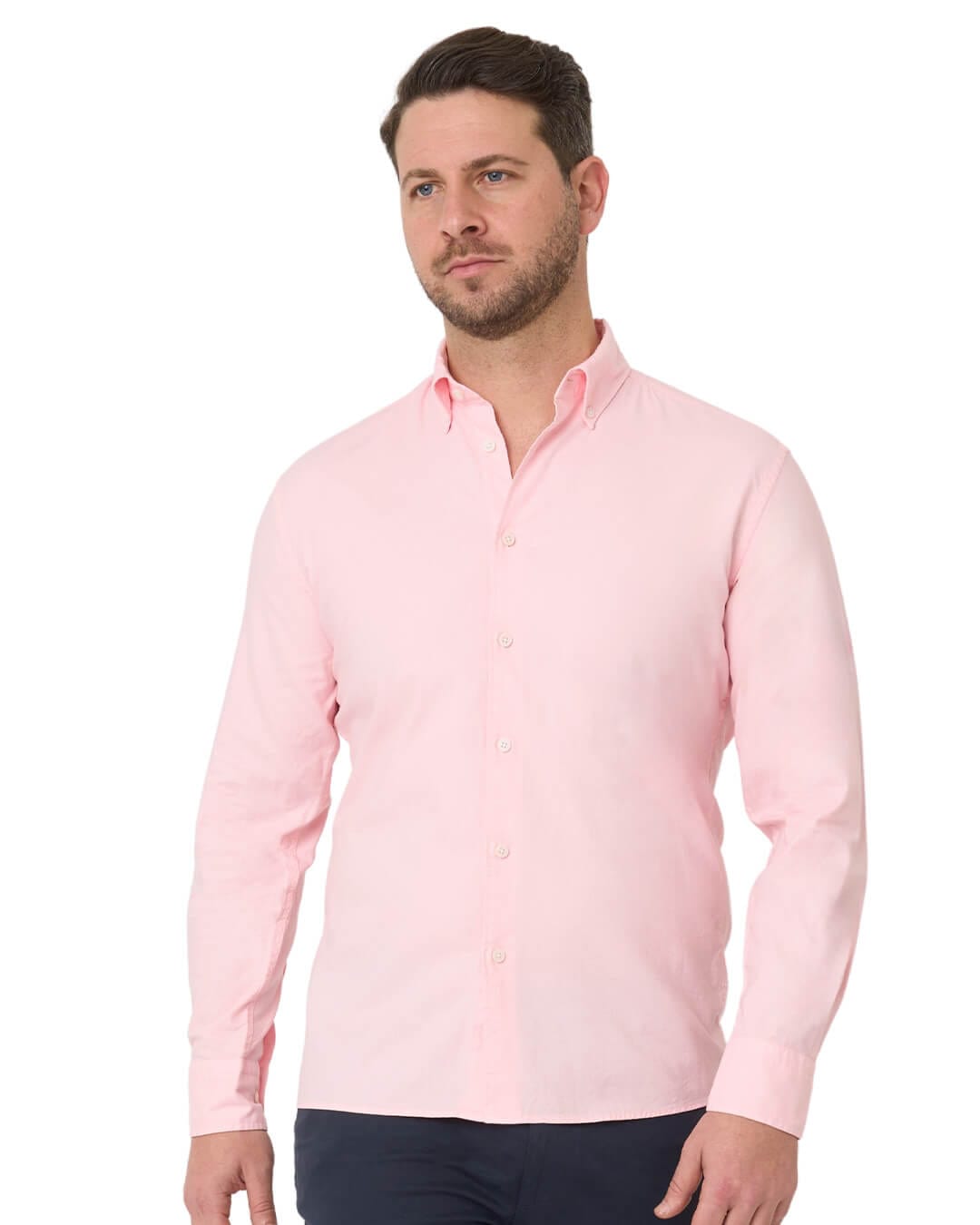 Gagliardi Shirts Gagliardi Pink Garment Dyed Oxford Button Down Shirt