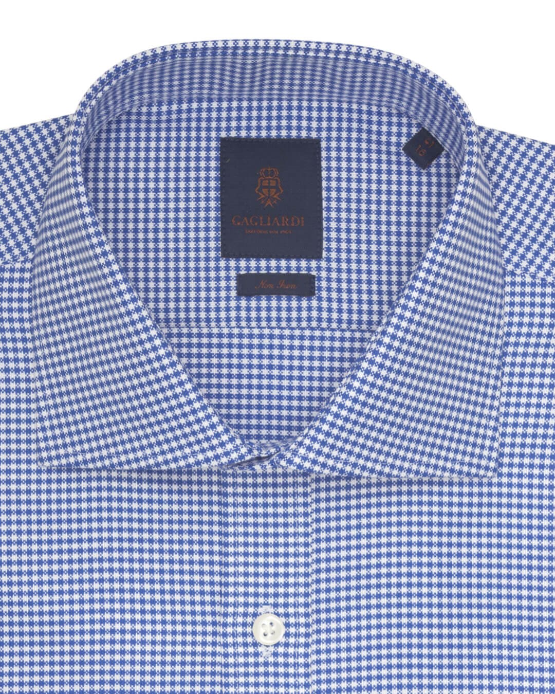 Gagliardi Shirts Gagliardi Royal Blue Oxford Check Slim Fit Shirt