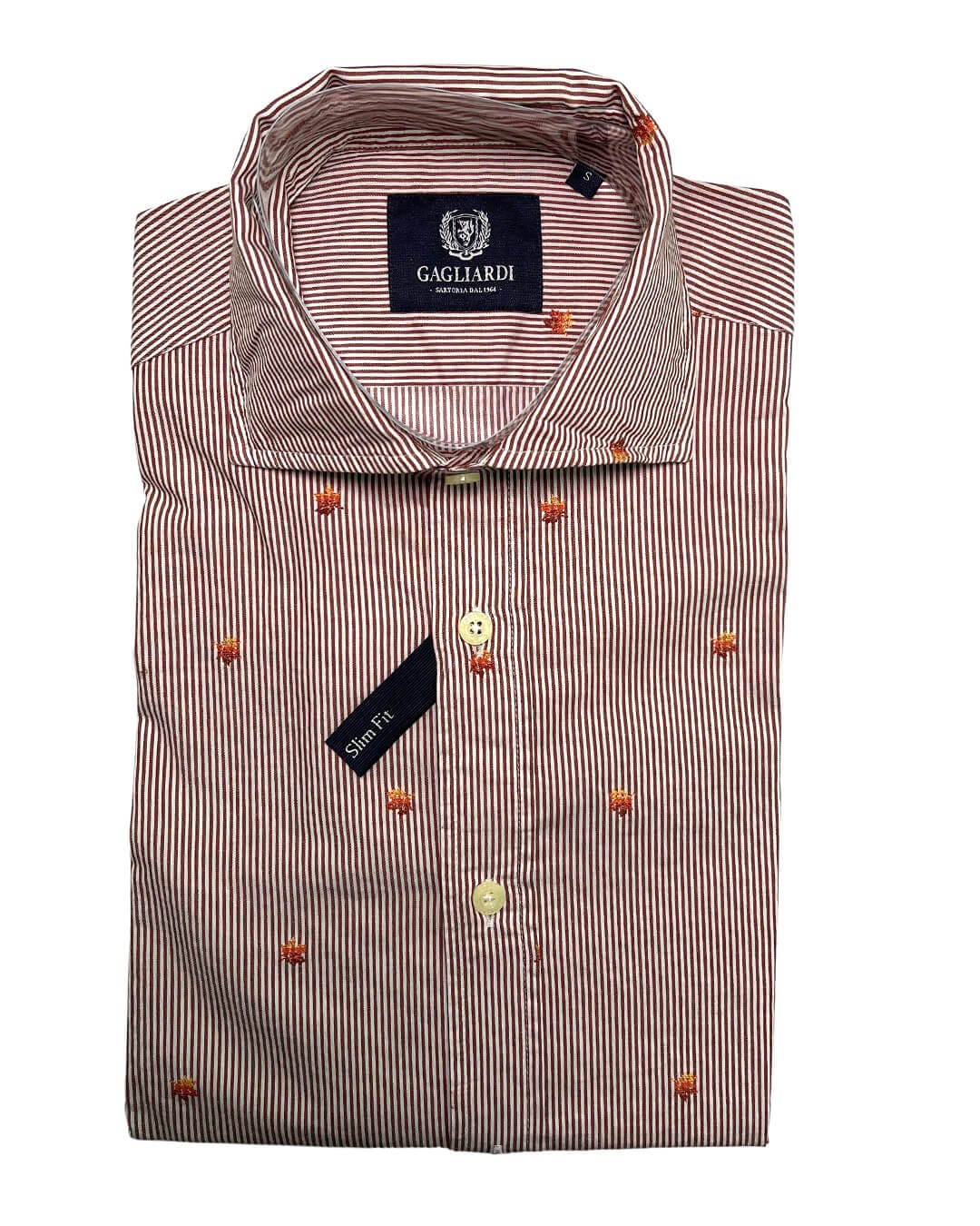 Gagliardi Shirts Gagliardi Rust Falling Leaves Shirt