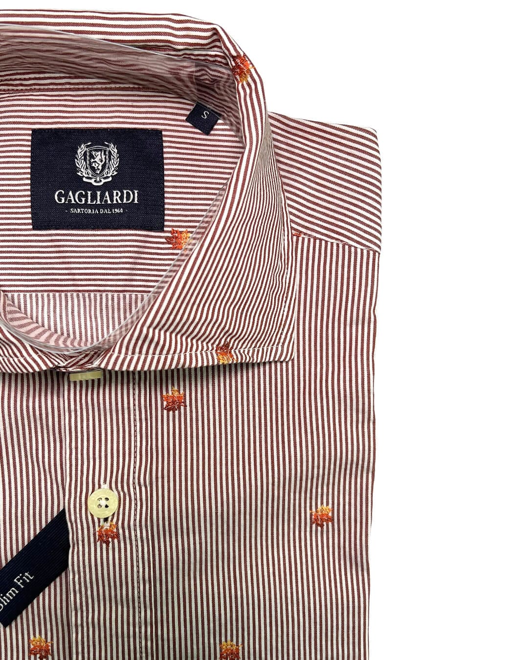 Gagliardi Shirts Gagliardi Rust Falling Leaves Shirt