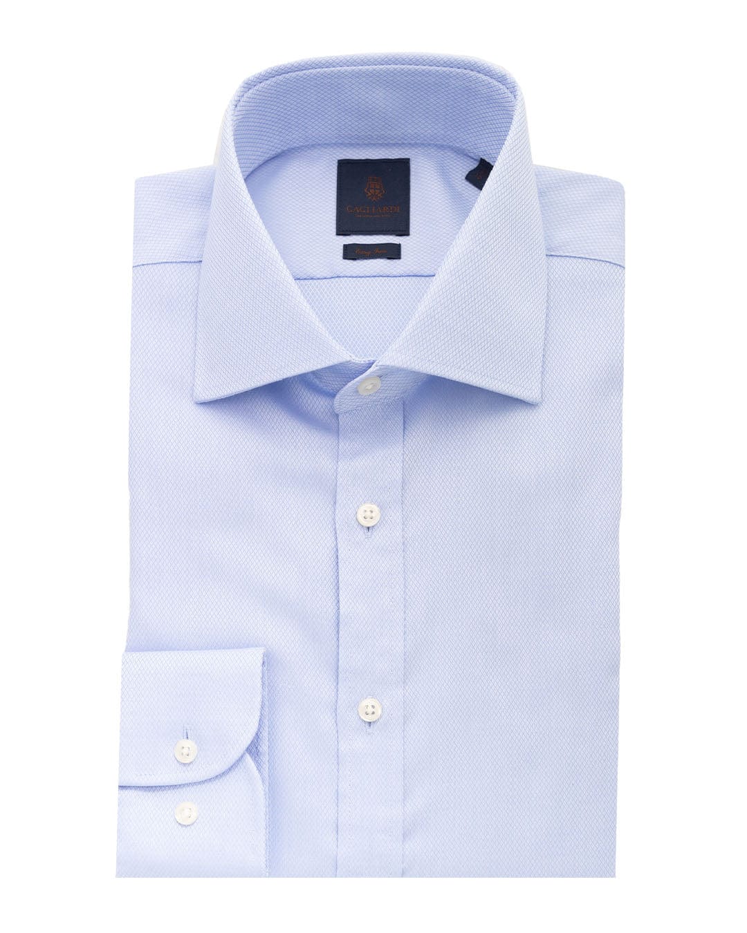 Gagliardi Shirts Gagliardi Sky Diamond Weave Easy-iron Shirt