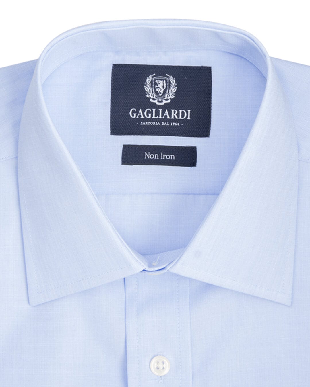 Gagliardi Shirts Gagliardi Sky End On End Plain Tailored Fit Classic Collar Shirt