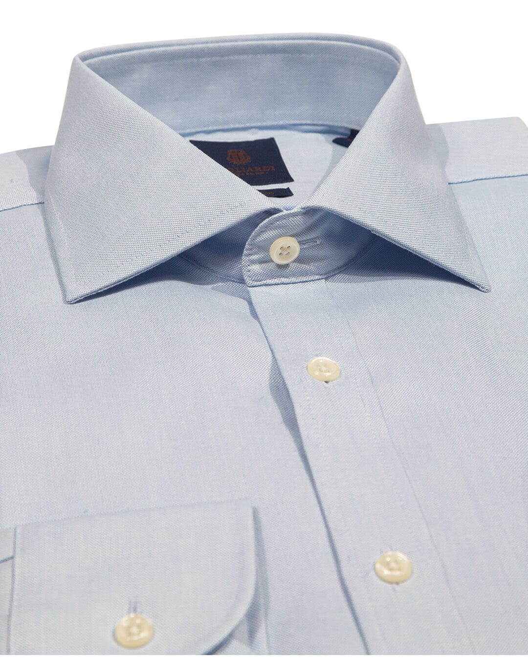 Gagliardi Shirts Gagliardi Sky Oxford Cutaway Collar Single Cuffed Slim-Fit Non-Iron Shirt