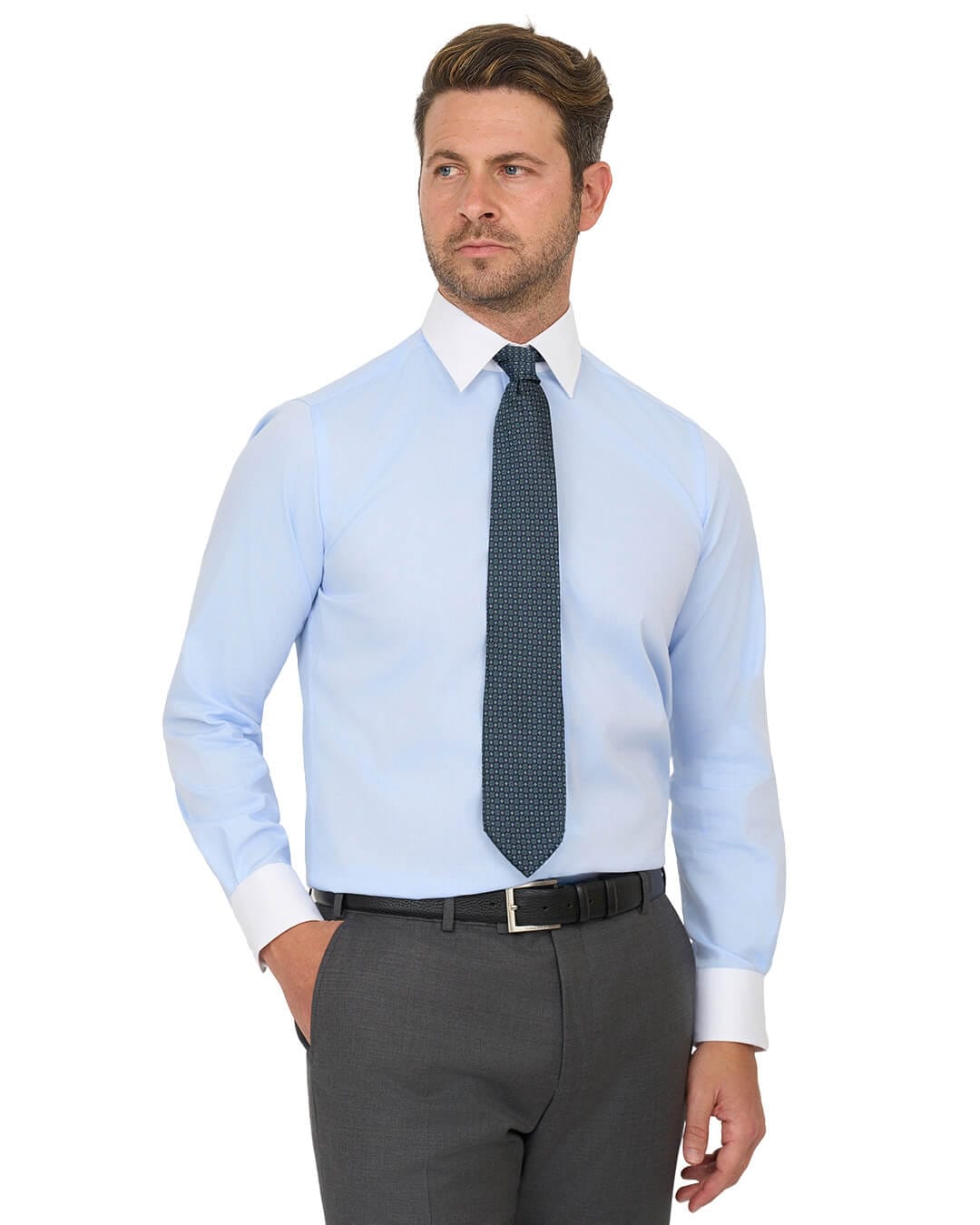Gagliardi Shirts Gagliardi Sky Shirt Easy Iron Winchester Oxford