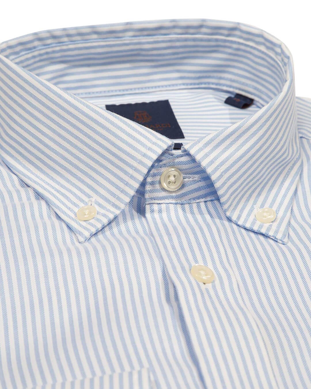 Gagliardi Shirts Gagliardi Sky &amp; White Oxford Striped Button-Down Non-Iron Shirt