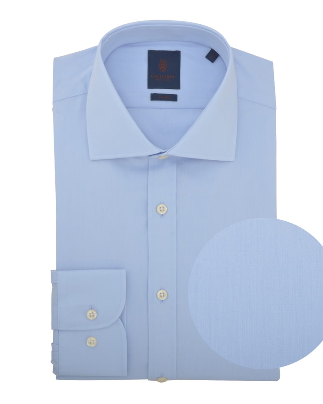 Gagliardi Shirts Gagliardi Slim Fit Sky Poplin Cutaway Collar Non-iron Shirt