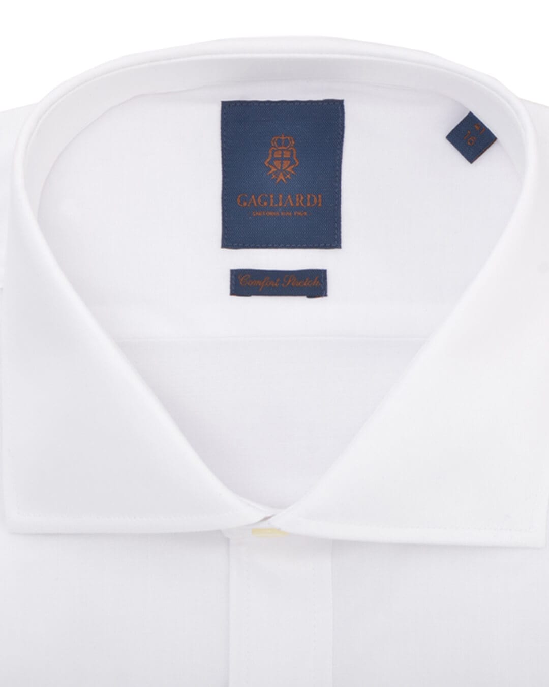 Gagliardi Shirts Gagliardi Slim Fit White Cutaway Collar Stretch Shirt