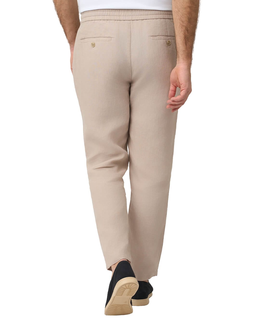 Gagliardi Shirts Gagliardi Stone Trousers Drawstring Garment Dyed Linen