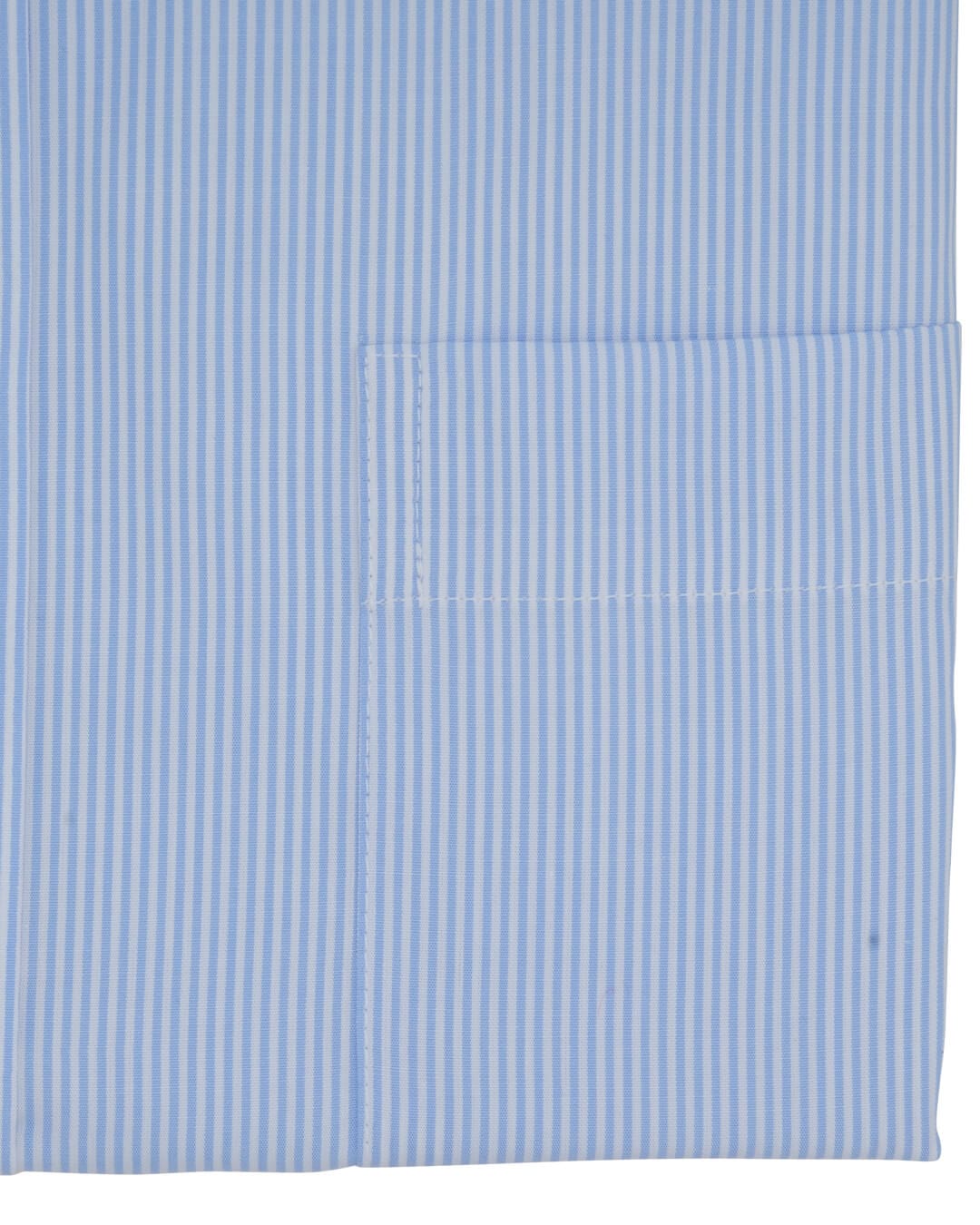 Gagliardi Shirts Gagliardi Tailored Fit Sky Pencil Striped Poplin Cotton Non Iron Shirt