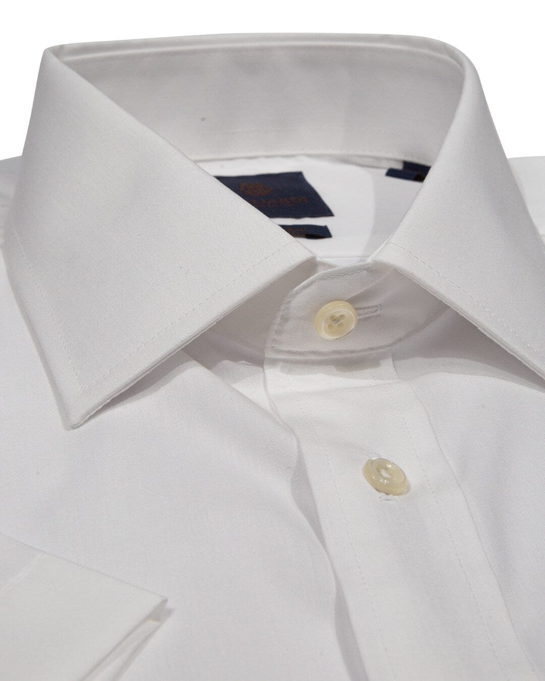 Gagliardi Shirts Gagliardi Tailored Fit White Poplin Non-iron Short Sleeve Shirt