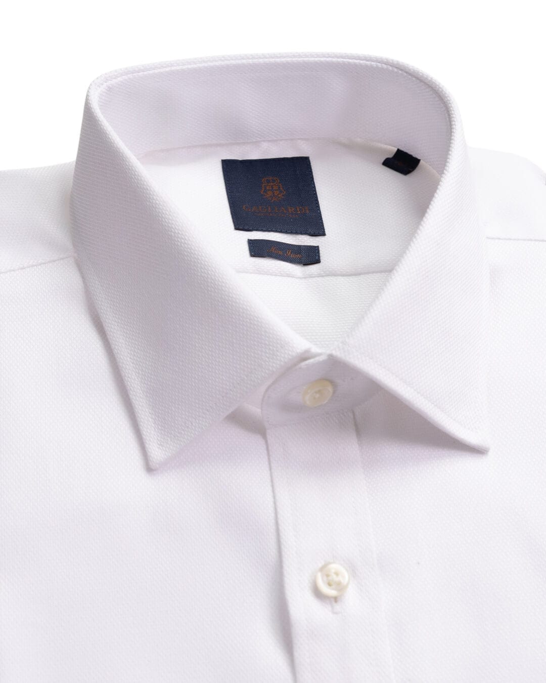 Gagliardi Shirts Gagliardi White And Diamond Weave Non-iron Shirt