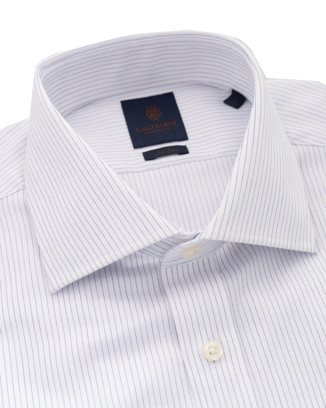 Gagliardi Shirts Gagliardi White Fine Stripe Non-iron Shirt