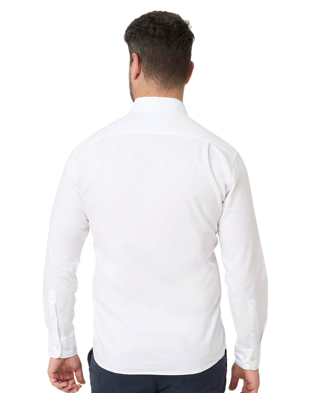 Gagliardi Shirts Gagliardi White Garment Dyed Oxford Button Down Shirt