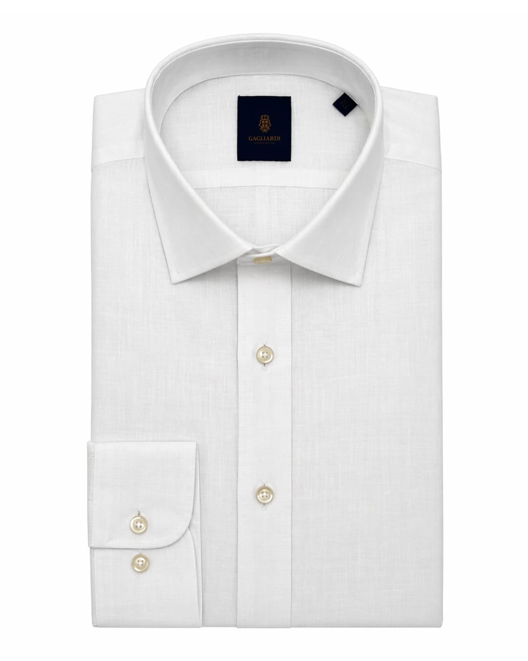 Gagliardi Shirts Gagliardi White Shirt Cotton Linen