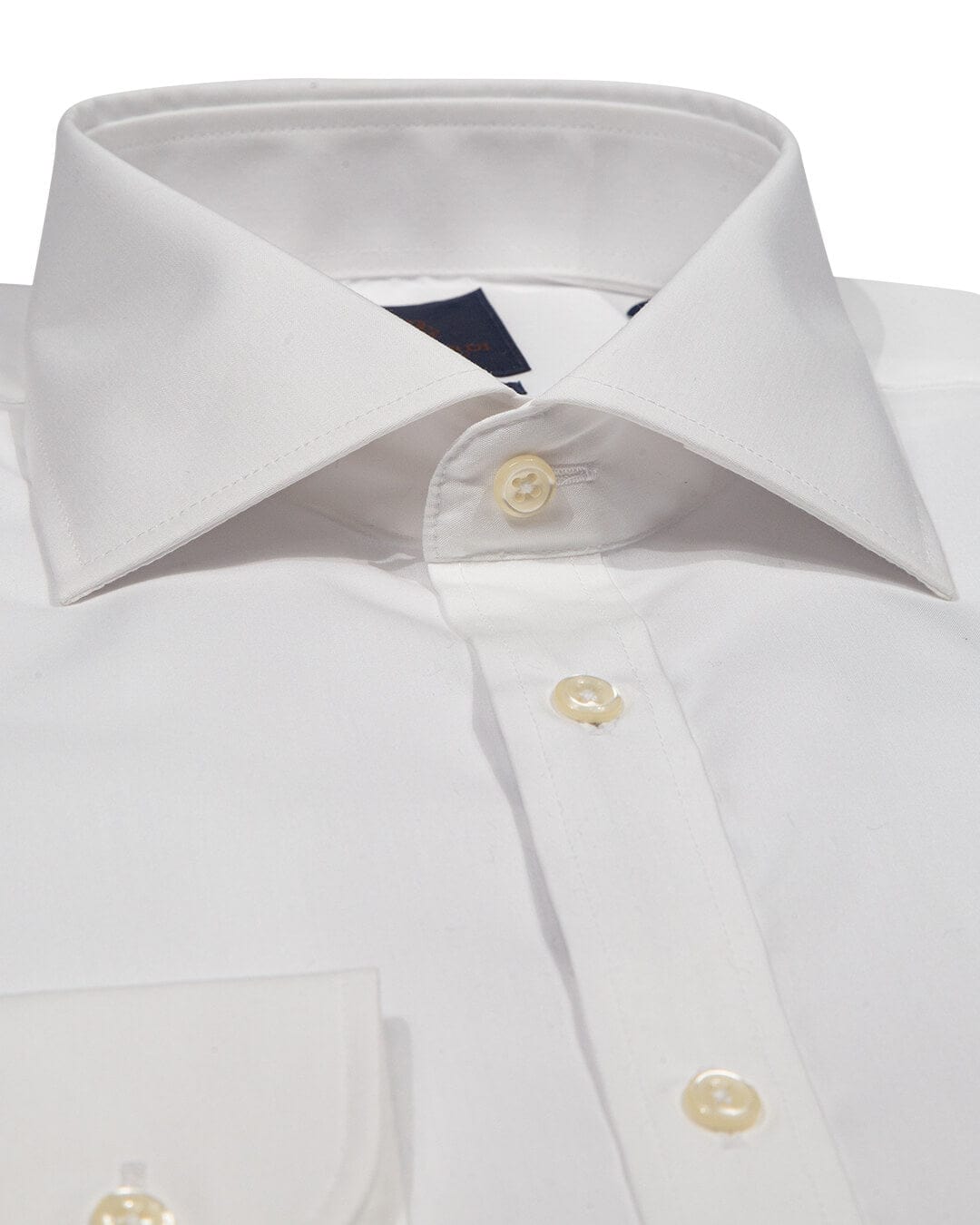 Gagliardi Shirts Gagliardi White Slim Fit Cutaway Collar Single Cuffed Shirt