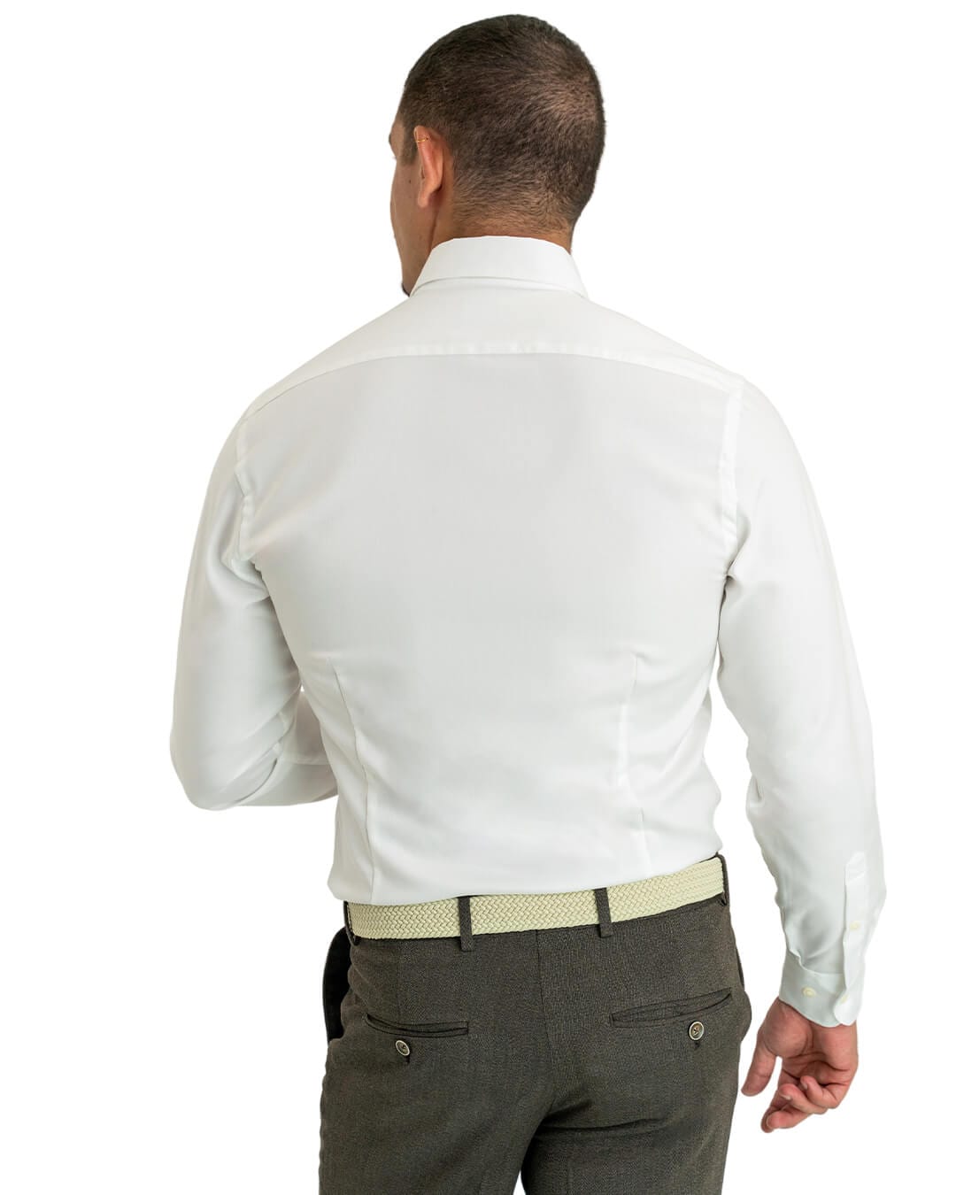 Gagliardi Shirts Slim Fit White Oxford Non Iron Button-Down Shirt