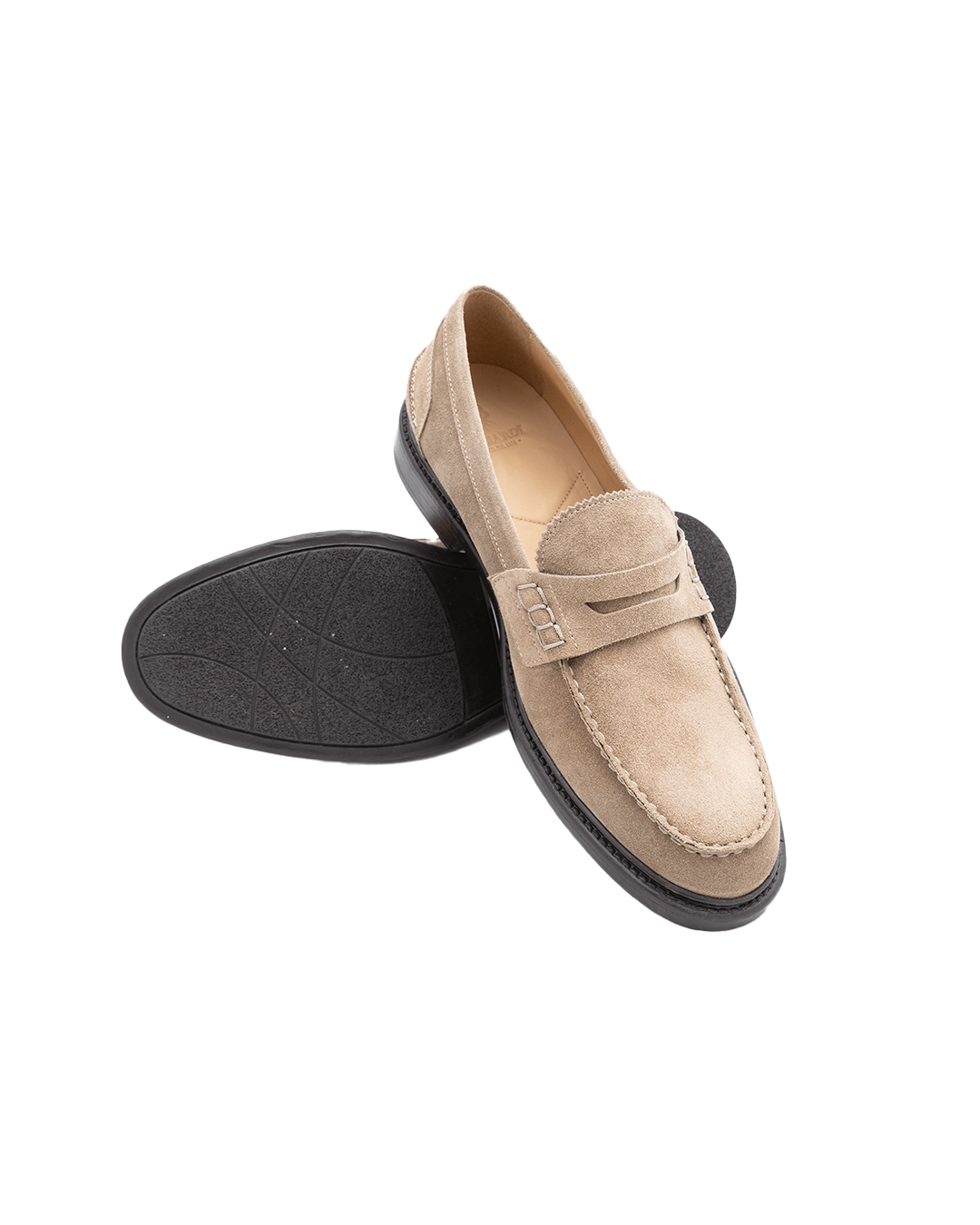 Gagliardi Shoes Gagliardi Beige Suede Loafers