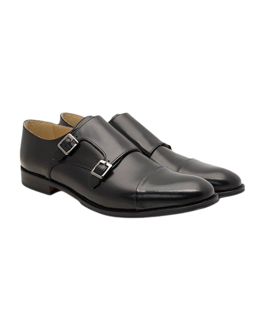 Gagliardi Shoes Gagliardi Black Double Monk Shoe