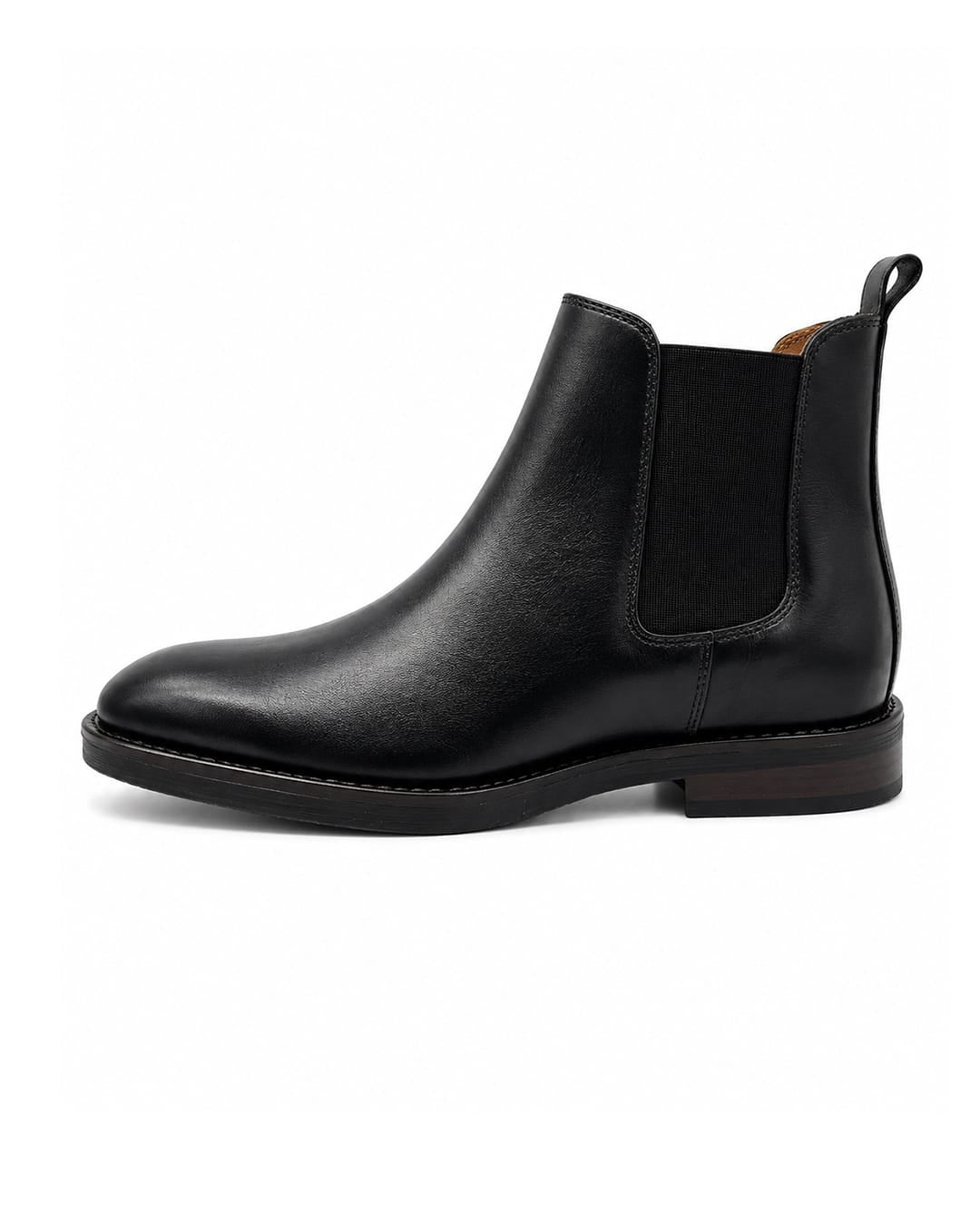 Gagliardi Shoes Gagliardi Black Leather Chelsea Boots with Stud Sole