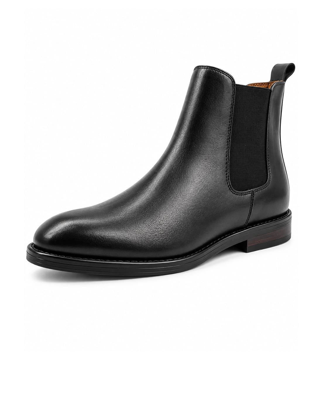 Gagliardi Shoes Gagliardi Black Leather Chelsea Boots with Stud Sole
