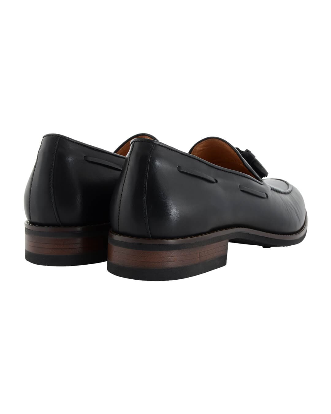 Gagliardi Shoes Gagliardi Black Leather Tassel Loafers