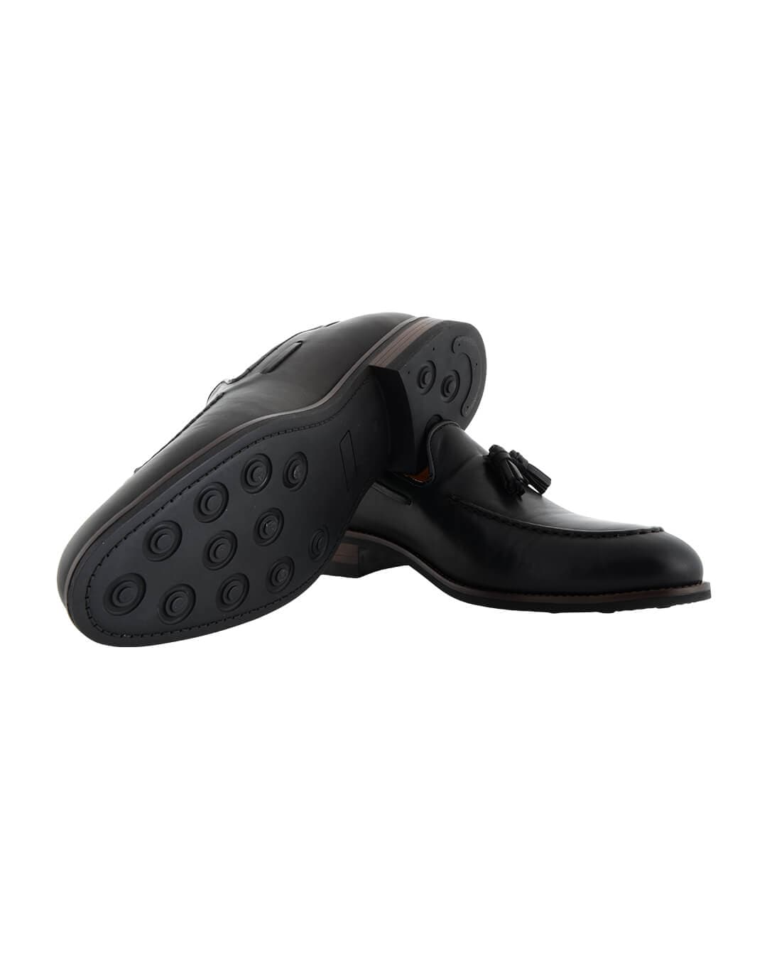 Gagliardi Shoes Gagliardi Black Leather Tassel Loafers