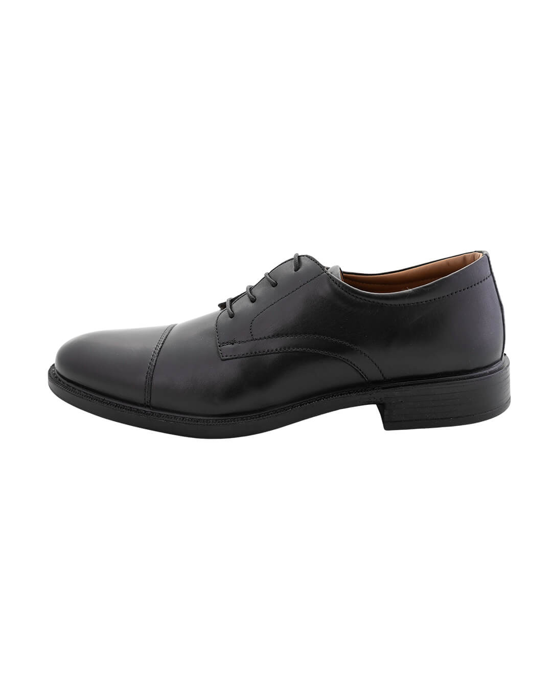 Gagliardi Shoes Gagliardi Black Leather Toe Cap Derby Comfort Shoes