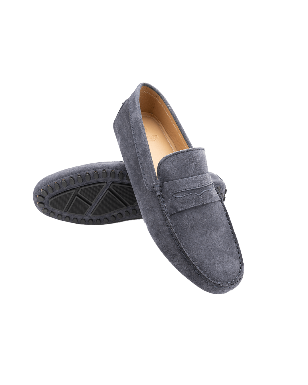 Gagliardi Shoes Gagliardi Blue Suede Shoe Driving Moccassins