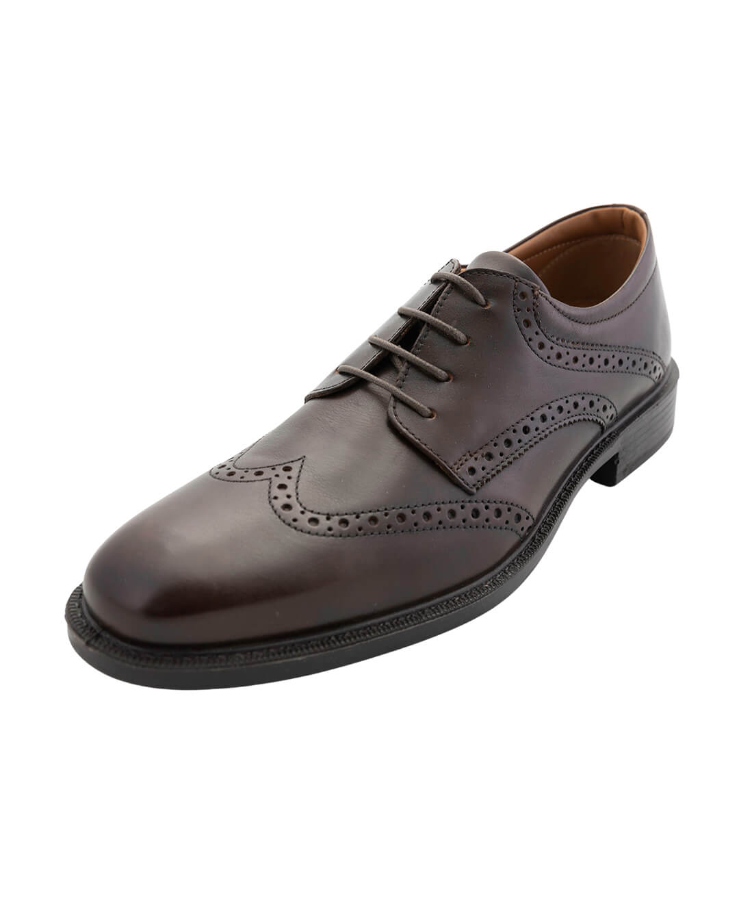 Gagliardi Shoes Gagliardi Brown Leather Full Brogue Derby Comfort Shoes
