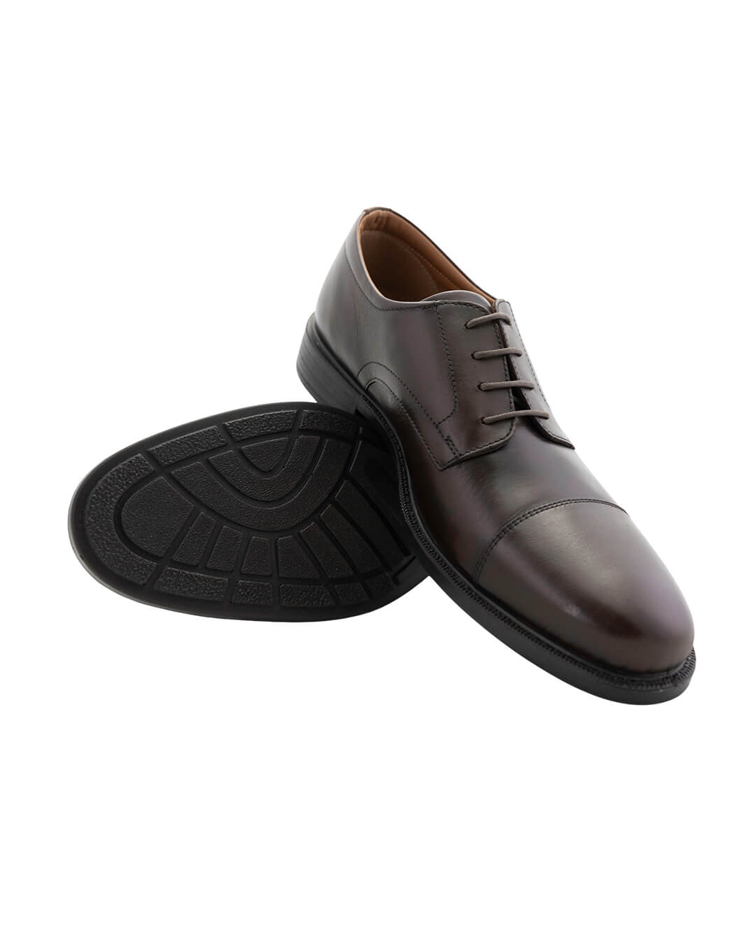 Gagliardi Shoes Gagliardi Brown Leather Toe Cap Derby Comfort Shoes