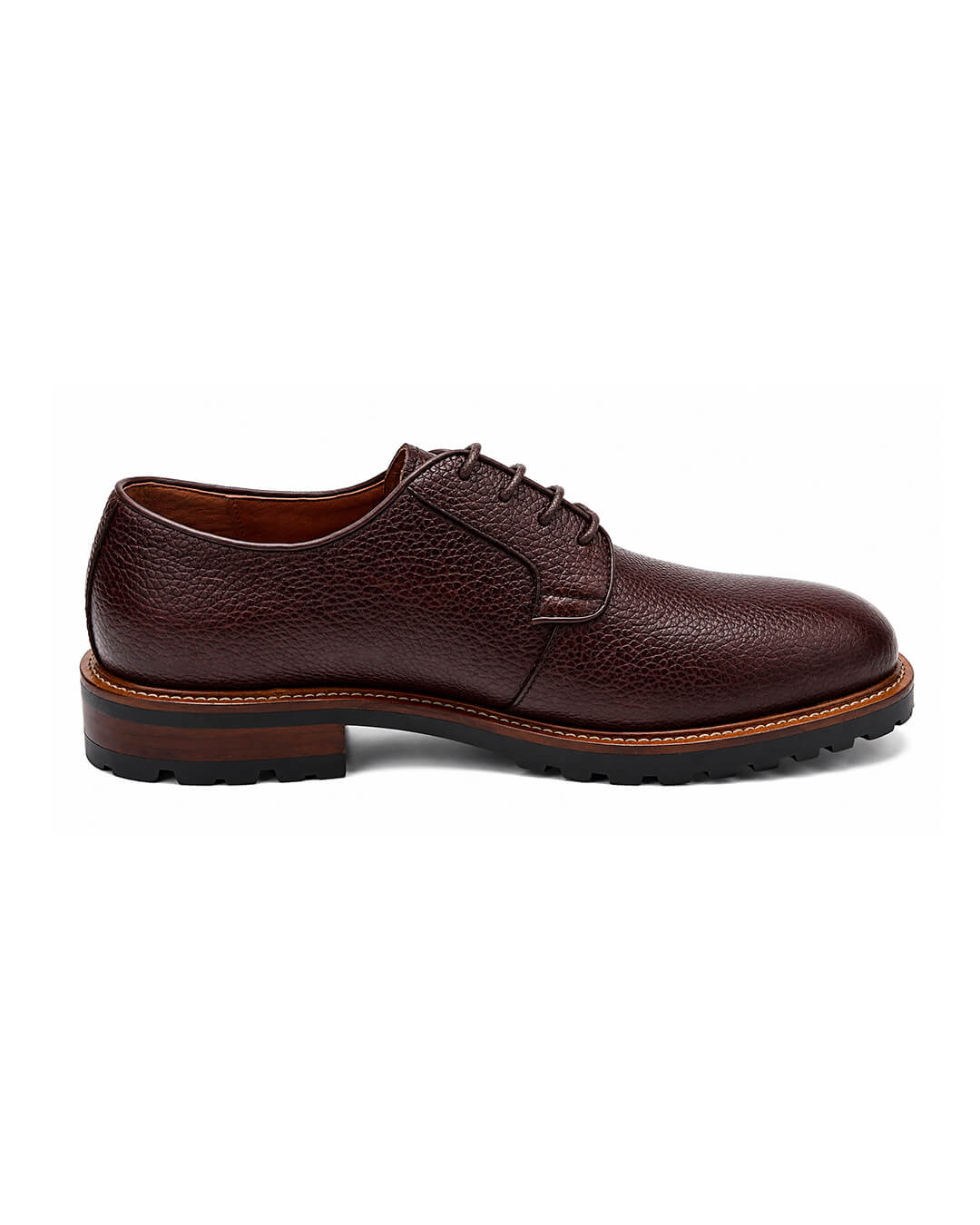 Gagliardi Shoes Gagliardi Brown Shoes Derby Cleated Sole Grain Leather